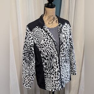 Susan Graver Leopard Print Jacket